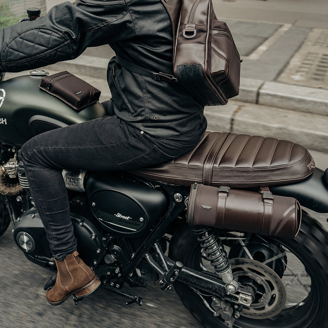 Cylindrical Satchel - Brown